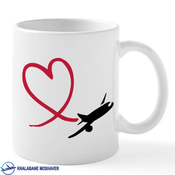 ماگ خلبانی طرح Red heart