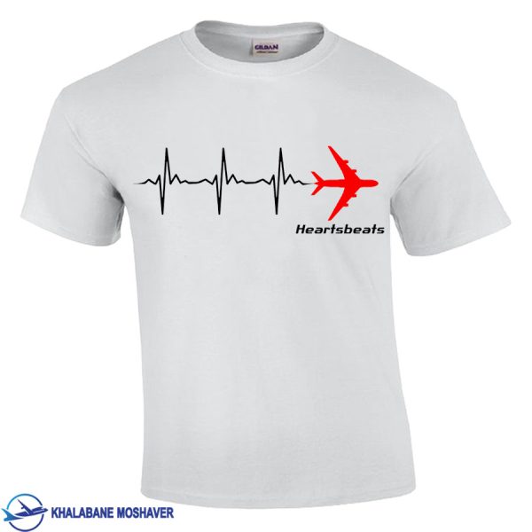 تیشرت خلبانی طرح Heart beats